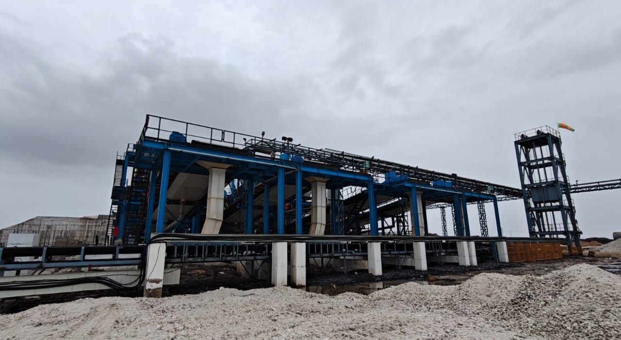 1200 TPH salt washery under construction for Solaris Chemtech at Khavda